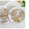 Destiny Jewels 6Pcs Feather Pearl Hair Clip White Stone Decor Hair Clip For Women & Girls