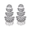 Destiny Jewels Oxidised Traditional Tribal Muse Afgani Silver Dew Drop Earrings For Women & Girls