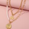 Destiny Jewels Gold Plated Pearl Decor Necklace For Women & Girls