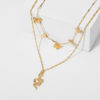 Destiny Jewels Gold Plated Drop Snake And Butterflies Multi-layered Chain Necklace For Women & Girls