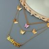 Destiny Jewels Stylish Layered Gold Plated Multi Strand Necklace For Women & Girls