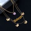 Destiny Jewels Stylish Layered Gold Plated Multi Strand Necklace For Women & Girls