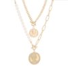 Destiny Jewels Gold Plated Pearl Decor Necklace For Women & Girls