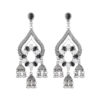 Destiny Jewels Oxidised Traditional Kundan Silver Jhumka Earrings For Women & Girls