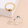 Gold And silver White stone Band Holding Hand Stylish Ring set For Girl nd Women