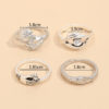 White CZ stone Band Holding Hand Stylish Ring set For Girl nd Women