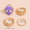 Destiny Jewels  Gold Plated Evil Eye Ring Set For Girls Nd Women