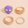 Destiny Jewels  Gold Plated Evil Eye Ring Set For Girls Nd Women