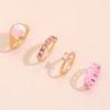 Fashionable Style Gossip Dripping Oil heart Stone Ring For Women