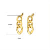 Gold Plated Stainless Steel Fashion Chain Drop Earrings