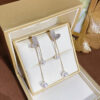 Gold Plated Korean Style Stone Decor Heart With Drope Pearl Earrings